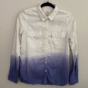 Levi’s purple dipped button down